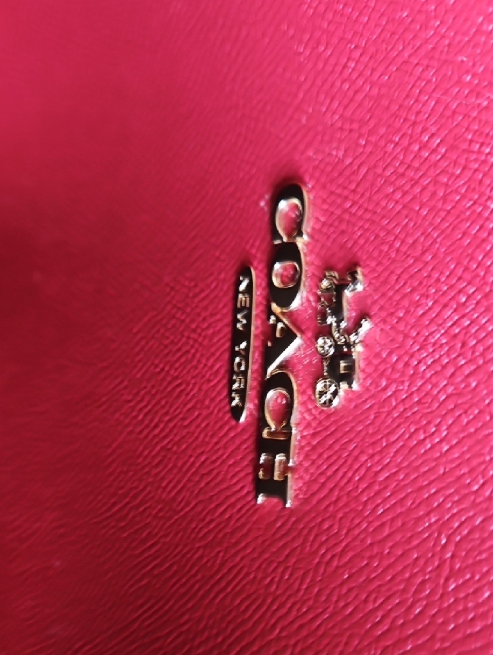 Coach Black Signature Tote with Red Interior and Gold Hardware Accents - Picture 2 of 6